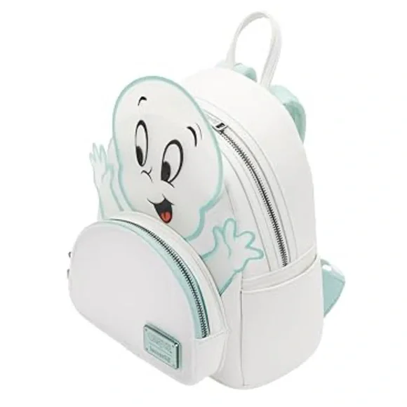 NWT Loungefly Casper Friendly Ghosty Glow In Dark Faux Leather Mini Back Pack - Picture 5 of 12